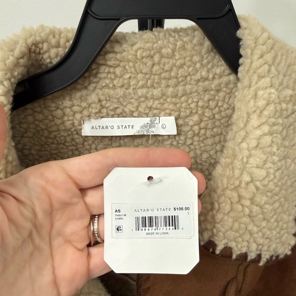 Altar'd State Brown Teddy Jacket - Picture 5 of 6